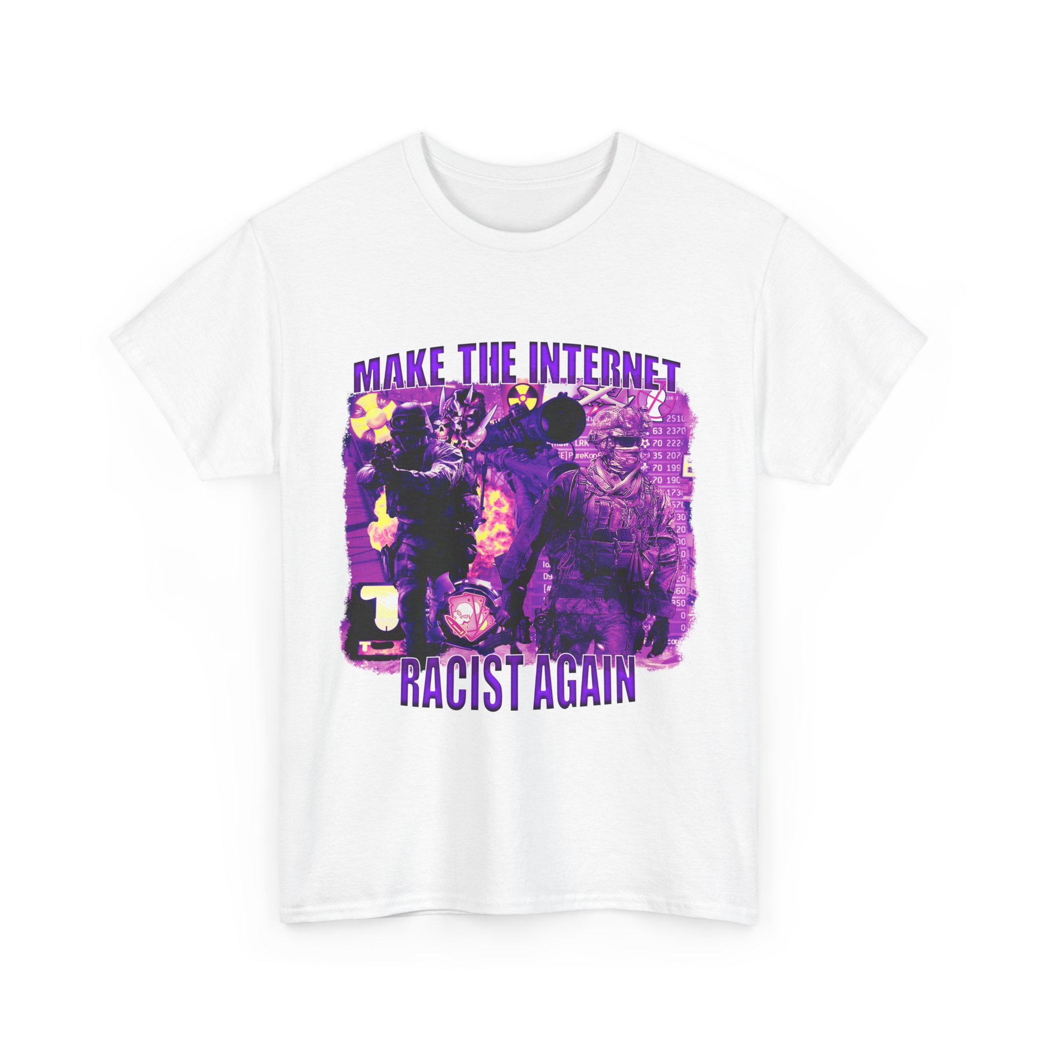Make the Internet Rac1st Again Edgy Graphic Tee - Image 4